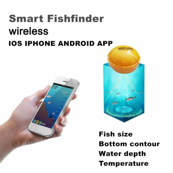 Fishing Gear |   Wireless Slient Sonar Fish Detector USB Rechargeable Bluetooth-Compatible 2.4GHZ