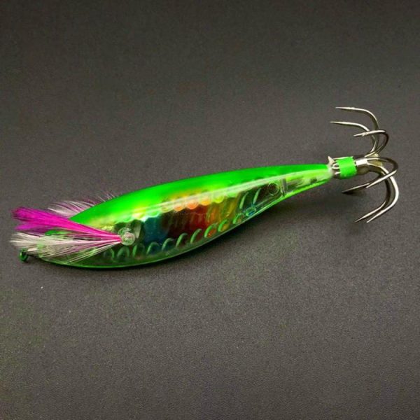 Fishing Gear |   Wood Shrimp Squid Lure ABS Simulation Shrimp Bait for Octopus Cuttlefish Fishing