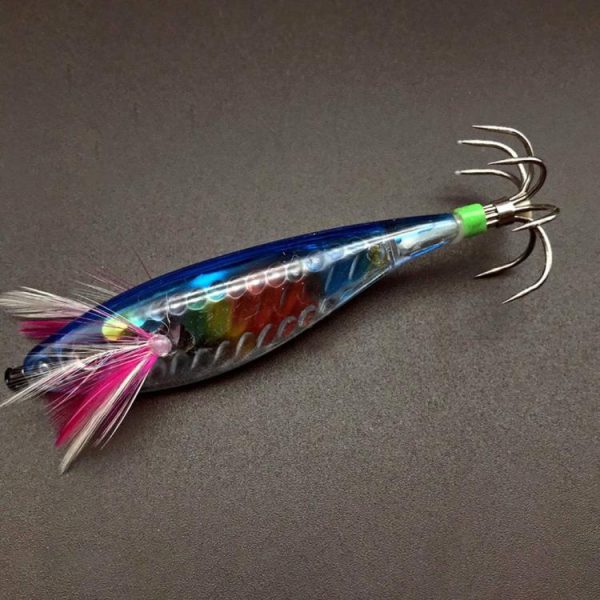 Fishing Gear |   Wood Shrimp Squid Lure ABS Simulation Shrimp Bait for Octopus Cuttlefish Fishing