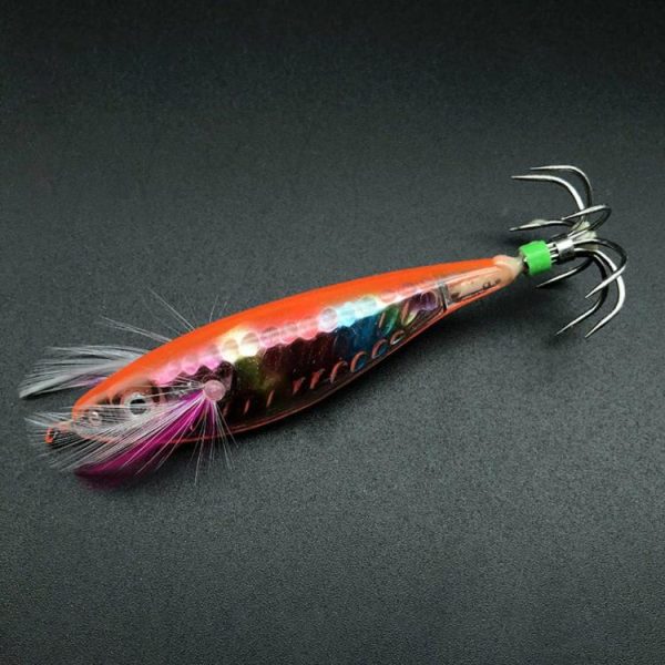 Fishing Gear |   Wood Shrimp Squid Lure ABS Simulation Shrimp Bait for Octopus Cuttlefish Fishing