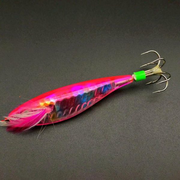 Fishing Gear |   Wood Shrimp Squid Lure ABS Simulation Shrimp Bait for Octopus Cuttlefish Fishing