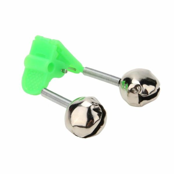 Fishing Supplies |   10pcs Loud Sound Alert Bell Clips Silver Tone Fishing Rod Alarm Dual Alert Bells