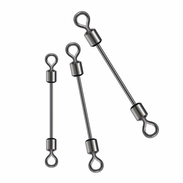 Fishing Supplies |   10pcs Sheet Seat Double Swivels Fishing Main Line Connectors Pin Ring