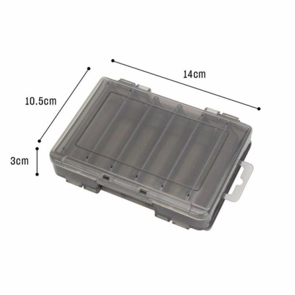 Fishing Supplies |   Double Sided Fishing Tackle Box 12 14 Compartments Lure Hook Storage Box