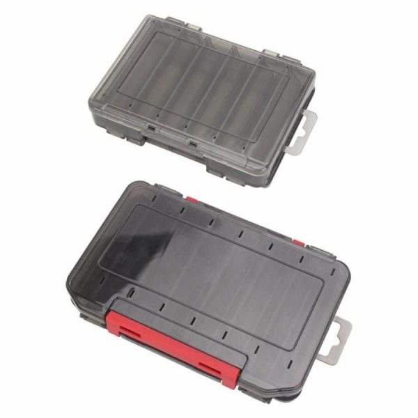 Fishing Supplies |   Double Sided Fishing Tackle Box 12 14 Compartments Lure Hook Storage Box