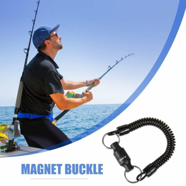 Fishing Supplies |   Fly Fishing Magnetic Net Release Landing Net Holder Keeper with Lanyard