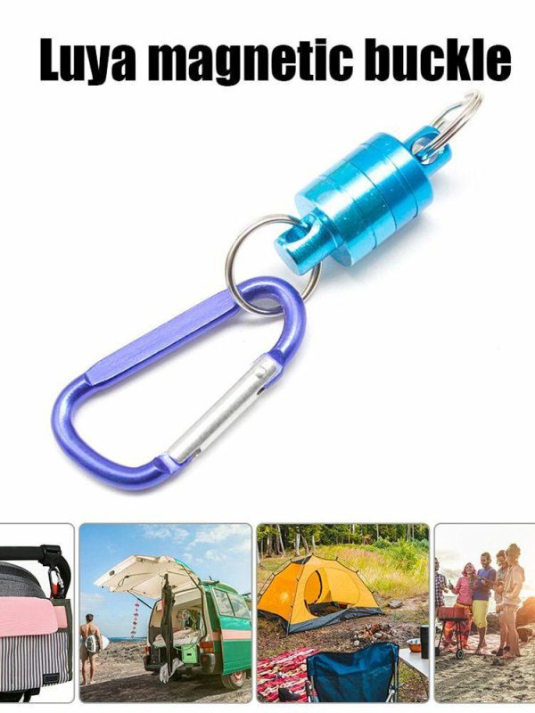 Fishing Supplies |   Outdoor Magnetic Buckle Portable Carabiner Lure Magnet Hanging Clasp Holder