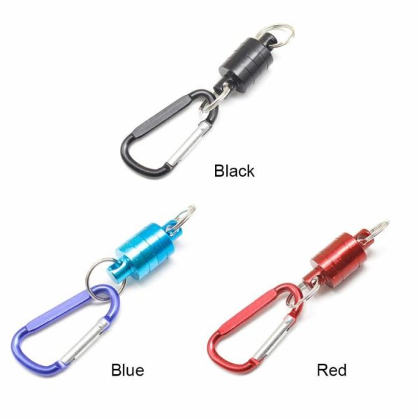 Fishing Supplies |   Outdoor Magnetic Buckle Portable Carabiner Lure Magnet Hanging Clasp Holder