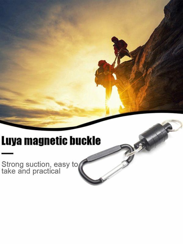 Fishing Supplies |   Outdoor Magnetic Buckle Portable Carabiner Lure Magnet Hanging Clasp Holder