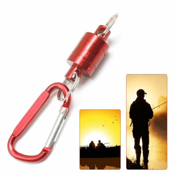 Fishing Supplies |   Outdoor Magnetic Buckle Portable Carabiner Lure Magnet Hanging Clasp Holder