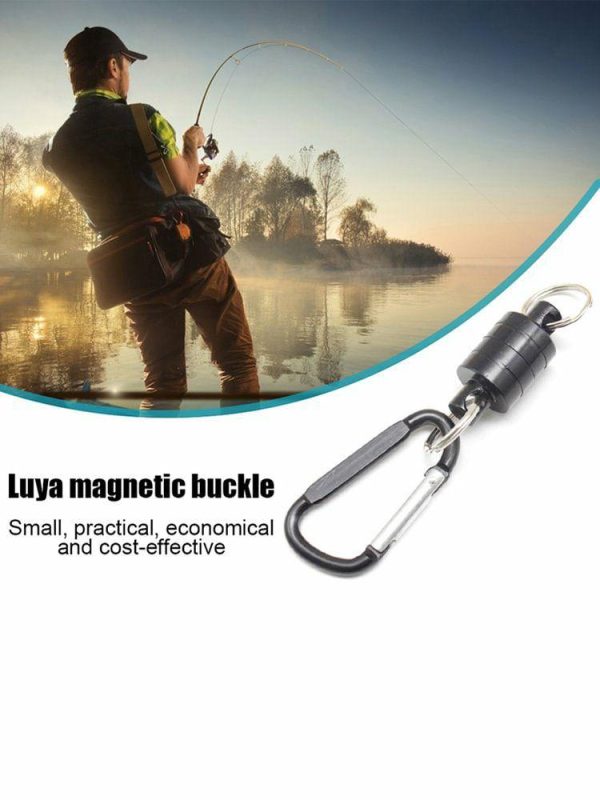 Fishing Supplies |   Outdoor Magnetic Buckle Portable Carabiner Lure Magnet Hanging Clasp Holder