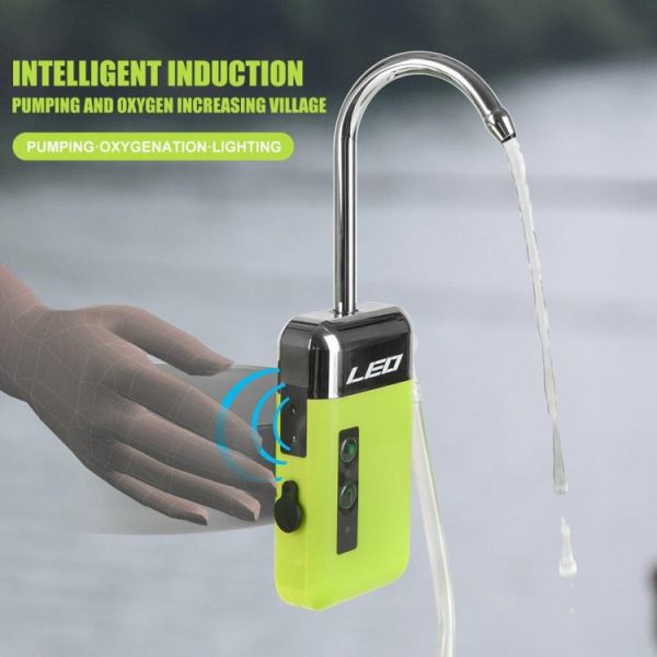 Fishing Supplies |   Smart Induction Oxygen Pump LED Lighting Fishing Oxygenation Air Pump