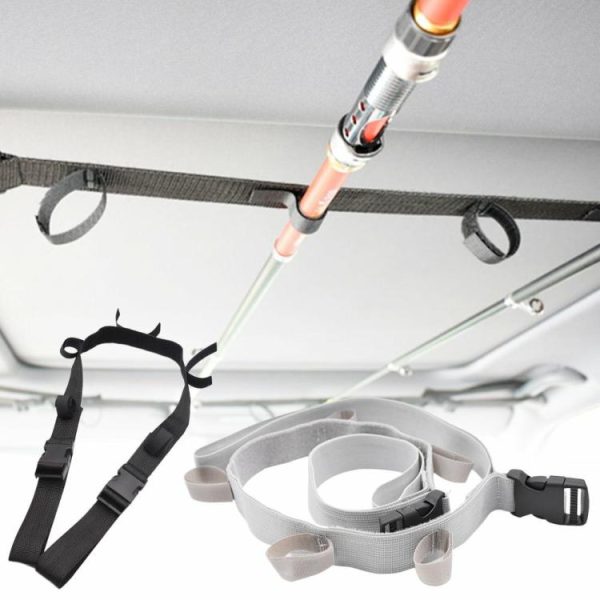 Fishing Tool |   2Pcs Car Fishing Rod Holder Adjustable Vehicle Fishing Rod Rack Holder Strap