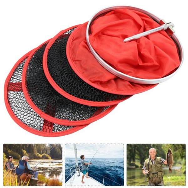 Fishing Tool |   Aluminum Fishing Net Cage Foldable Floating Wire Fish Basket Fishing Gear