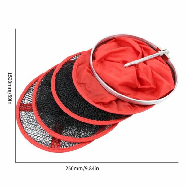 Fishing Tool |   Aluminum Fishing Net Cage Foldable Floating Wire Fish Basket Fishing Gear