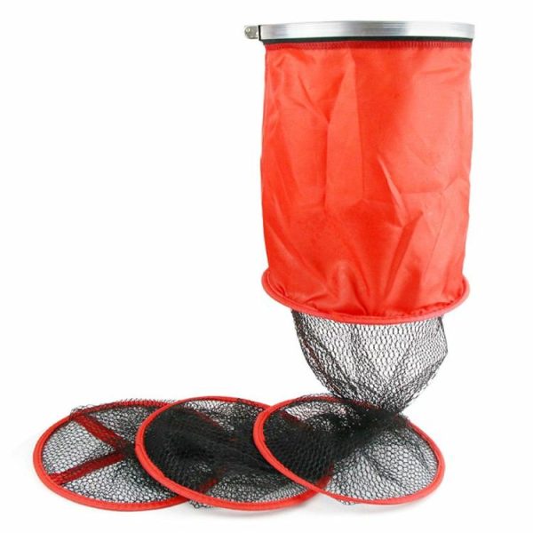 Fishing Tool |   Aluminum Fishing Net Cage Foldable Floating Wire Fish Basket Fishing Gear