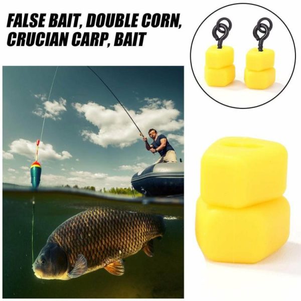 Fishing Tool |   Artificial Dual Corn Shape Carp Fishing Lures Plastic Bait Fishing Tackles