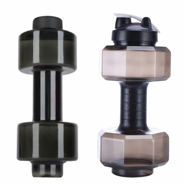 Fitness Equipment |   Gym Sports PET Dumbbell Shaped Kettle Outdoor Fitness Cycling Water Bottle