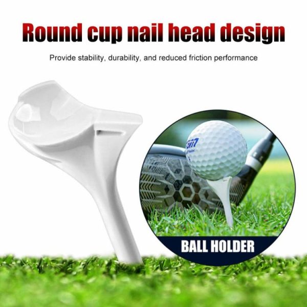 Golf |   20pcs Ball Nail 10 Degree Oblique Insertion Reusable Tee for Golfer Supplies