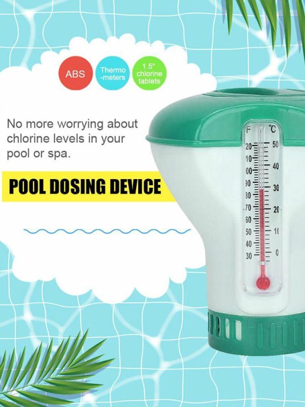 Pool & Accessories |   Chemicals Floater with Thermometer Adjustable Chemical Delivery Pool Accessories