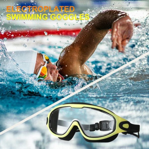 Pool & Accessories |   Flat Light Snorkeling Diving Goggles Adjustable Adult Men Women for Water Sports