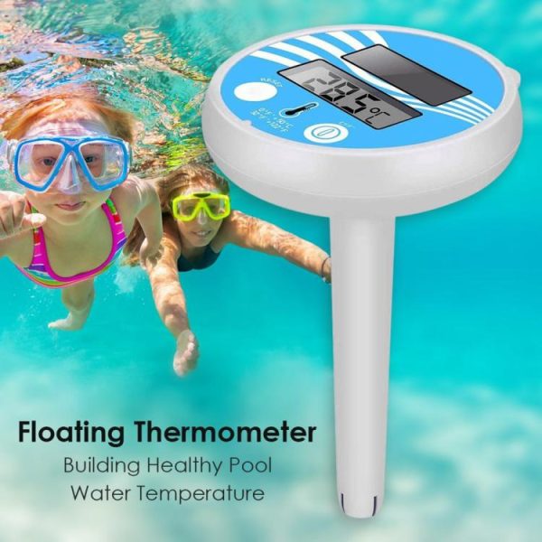 Pool & Accessories |   Floating Digital Pool Thermometer Solar Powered Outdoor Spa Thermometer