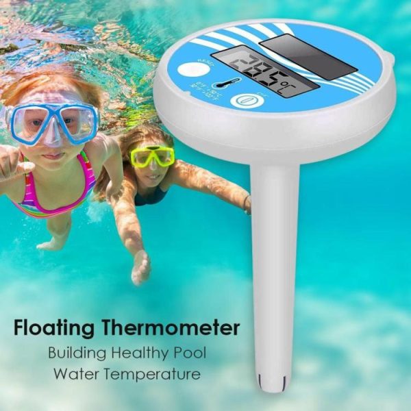 Pool & Accessories |   Floating Digital Pool Thermometer Solar Powered Outdoor Spa Thermometer