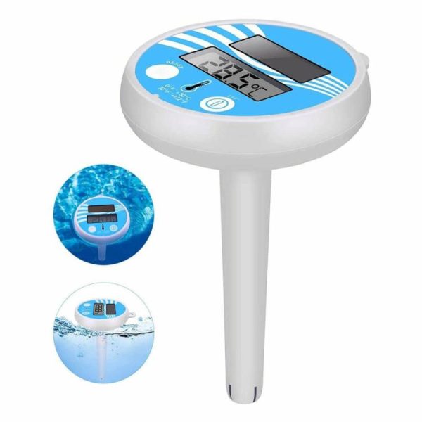 Pool & Accessories |   Floating Digital Pool Thermometer Solar Powered Outdoor Spa Thermometer