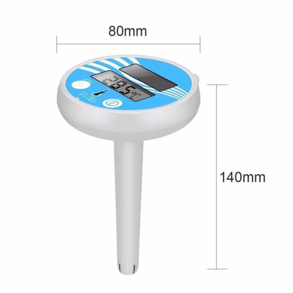 Pool & Accessories |   Floating Digital Pool Thermometer Solar Powered Outdoor Spa Thermometer