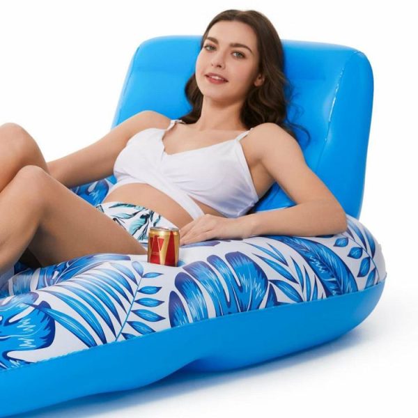 Pool & Accessories |   Inflatable Pool Floating Chair Seat Adults Water Sports Swim Ring Recliners