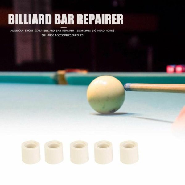 Snooker & Billiard |   5pcs Billiards Snooker Ferrules ABS Pool Cue Ferrules Repair Accessories