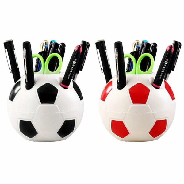 Soccer |   Cute Football Shaped Pen Holder Students Pencil Storage Rack Desktop Decor