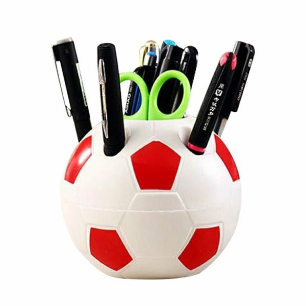 Soccer |   Cute Football Shaped Pen Holder Students Pencil Storage Rack Desktop Decor