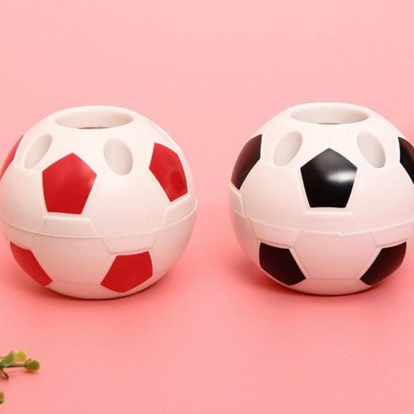 Soccer |   Cute Football Shaped Pen Holder Students Pencil Storage Rack Desktop Decor