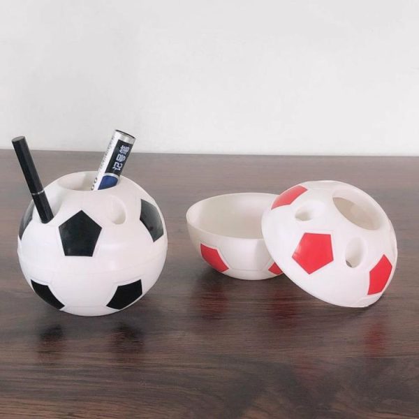 Soccer |   Cute Football Shaped Pen Holder Students Pencil Storage Rack Desktop Decor