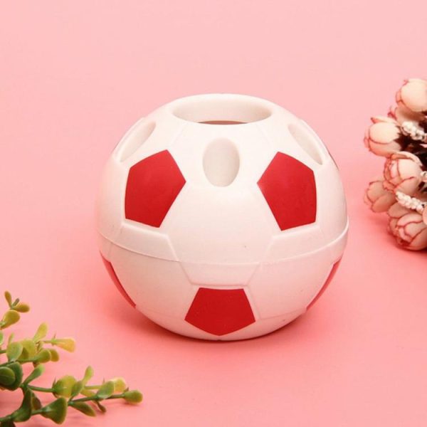 Soccer |   Cute Football Shaped Pen Holder Students Pencil Storage Rack Desktop Decor