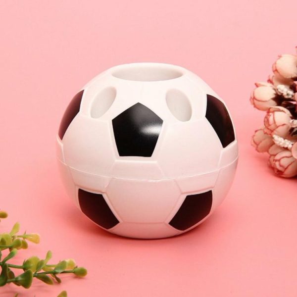 Soccer |   Cute Football Shaped Pen Holder Students Pencil Storage Rack Desktop Decor