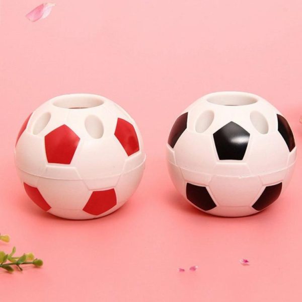 Soccer |   Cute Football Shaped Pen Holder Students Pencil Storage Rack Desktop Decor