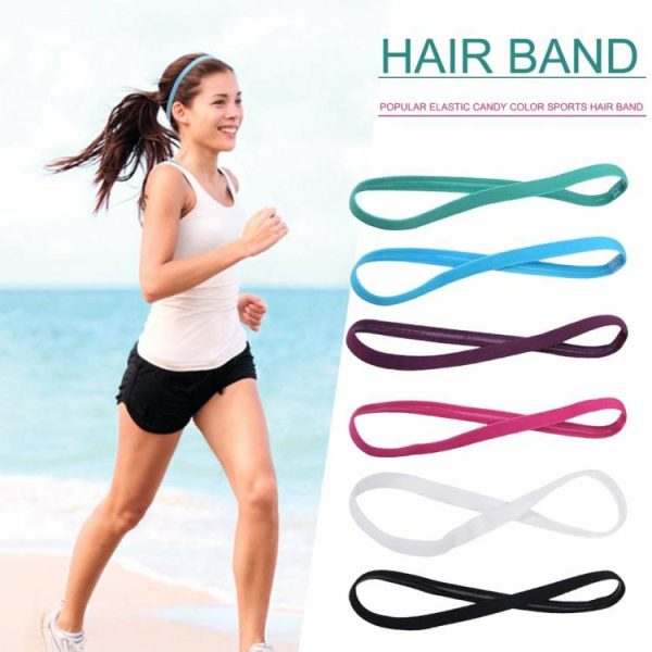 Soccer |   Elastic Sweatbands Pure Hair Band Anti-slip Football Sport Running Headband