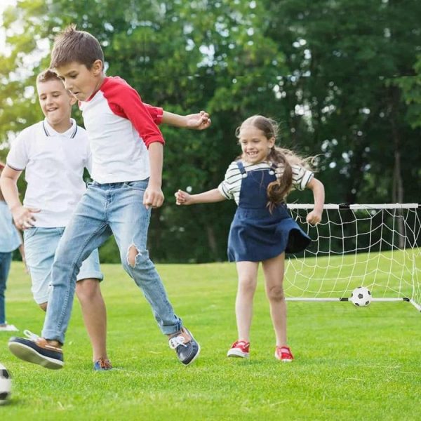 Soccer |   Foldable Football Goal Post with Pump & Ball Mini Football Goal for Kid Children