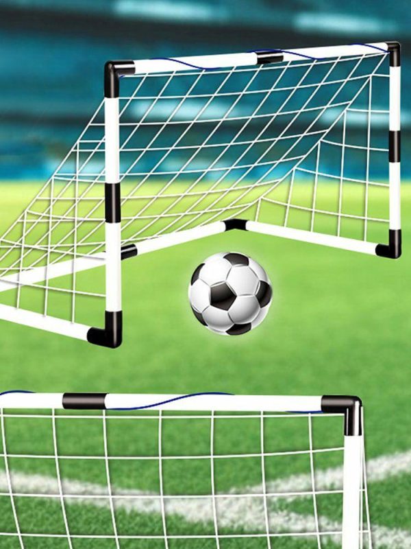 Soccer |   Foldable Football Goal Post with Pump & Ball Mini Football Goal for Kid Children