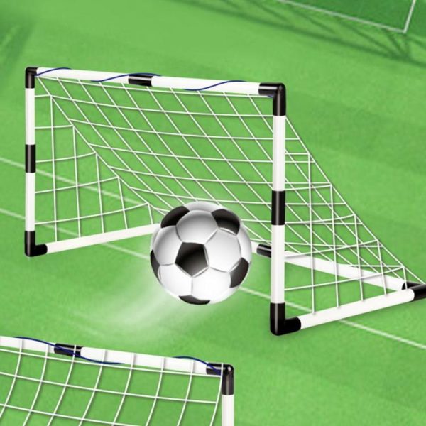 Soccer |   Foldable Football Goal Post with Pump & Ball Mini Football Goal for Kid Children