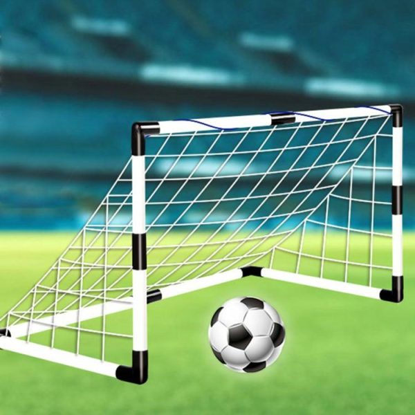 Soccer |   Foldable Football Goal Post with Pump & Ball Mini Football Goal for Kid Children