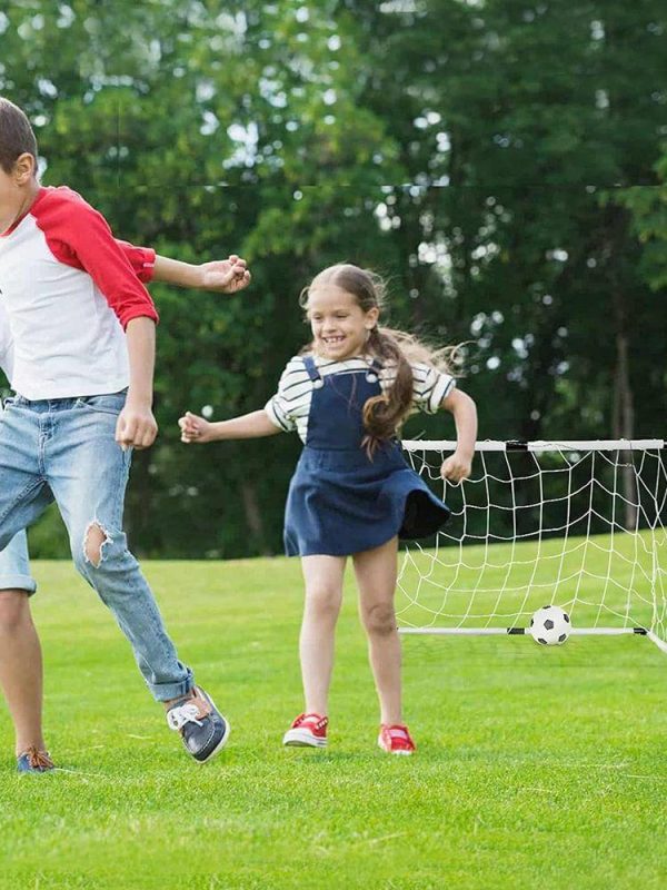 Soccer |   Foldable Football Goal Post with Pump & Ball Mini Football Goal for Kid Children