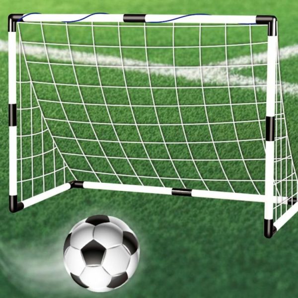 Soccer |   Foldable Football Goal Post with Pump & Ball Mini Football Goal for Kid Children