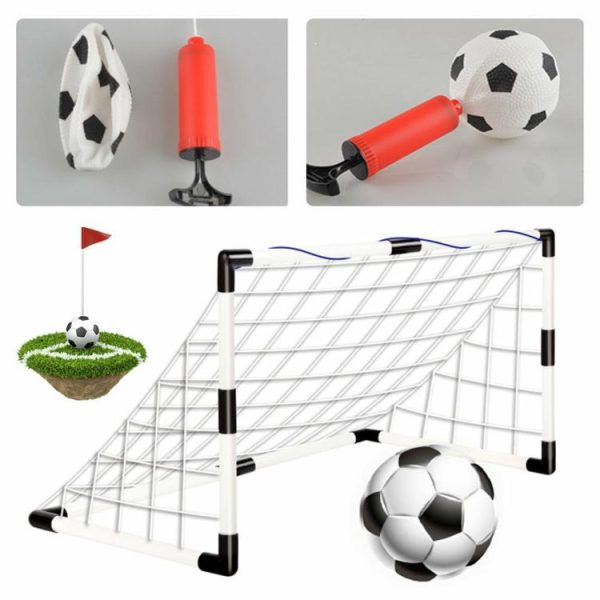 Soccer |   Foldable Football Goal Post with Pump & Ball Mini Football Goal for Kid Children