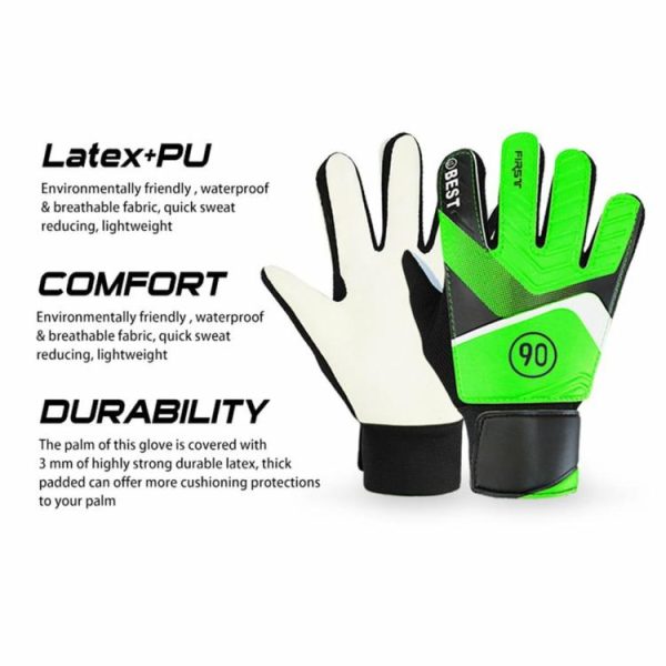 Soccer |   Football Gloves Soccer Goalkeeper Goalie Gloves Breathable for Kids Anti-Slip