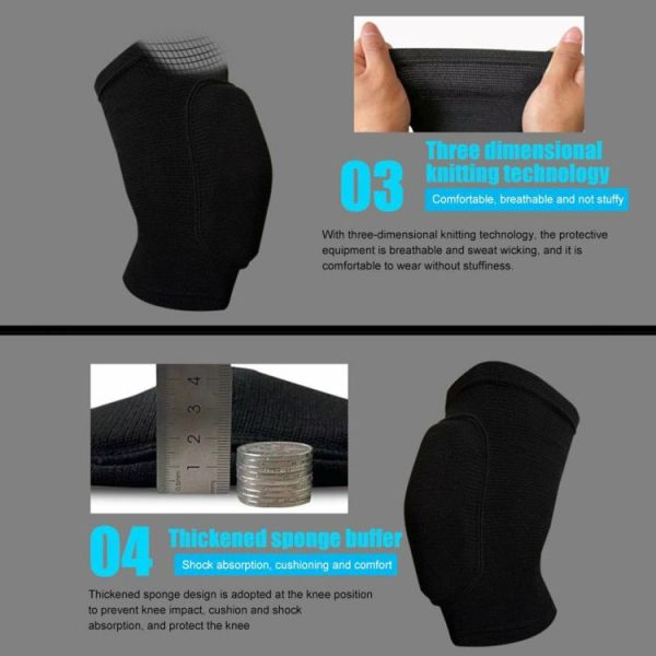 Sports Safety |   1 Pair Sports Knee Pad Thickened Sponge Dance Joint Relief Knee Brace Support