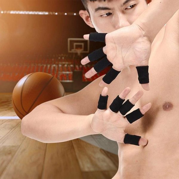 Sports Safety |   10pcs/set Finger Sleeves Support Brace Elastic Thumb Knuckle Protector