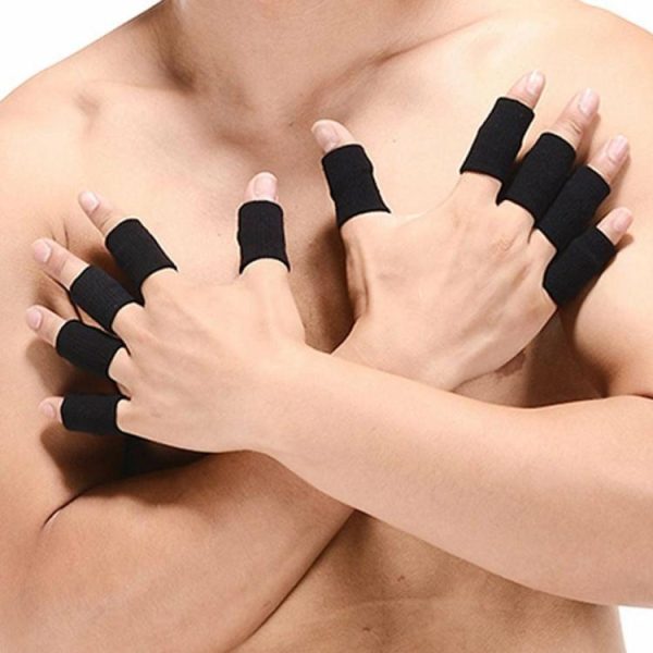 Sports Safety |   10pcs/set Finger Sleeves Support Brace Elastic Thumb Knuckle Protector